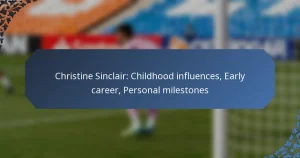 Christine Sinclair: Childhood influences, Early career, Personal milestones