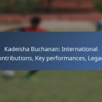 Christine Sinclair: Leadership role, International records, Key tournaments